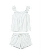 Ruffle Pyjama Set in Blue Stripe