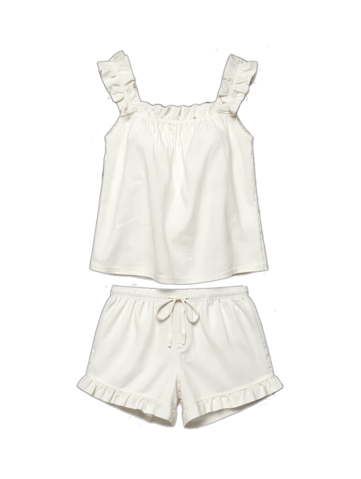 Ruffle Pyjama Set in White – Amei